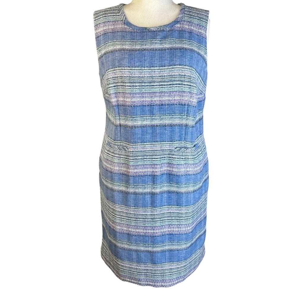 Talbots Sleeveless Tweed Shift Dress Plus Size 14W - Picture 3 of 12